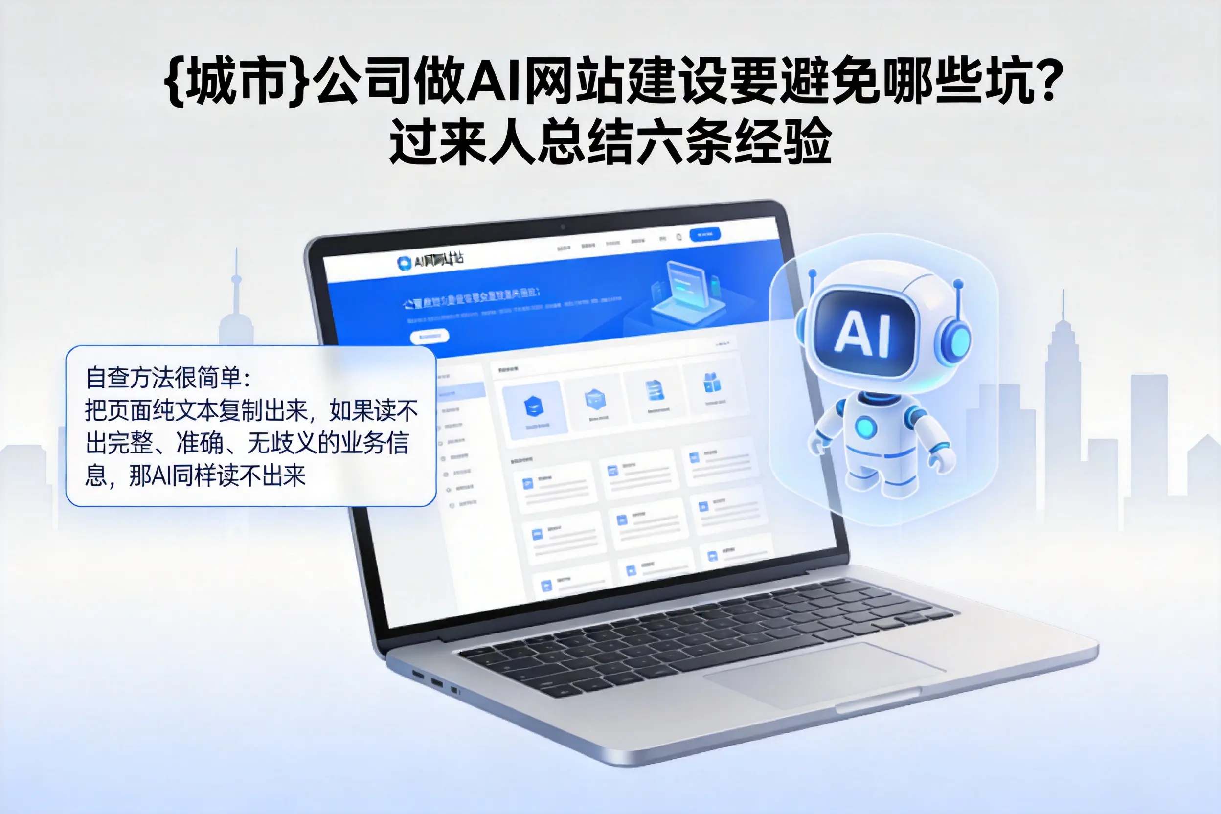 吴忠公司做AI网站建设要避免哪些坑？过来人总结六条经验