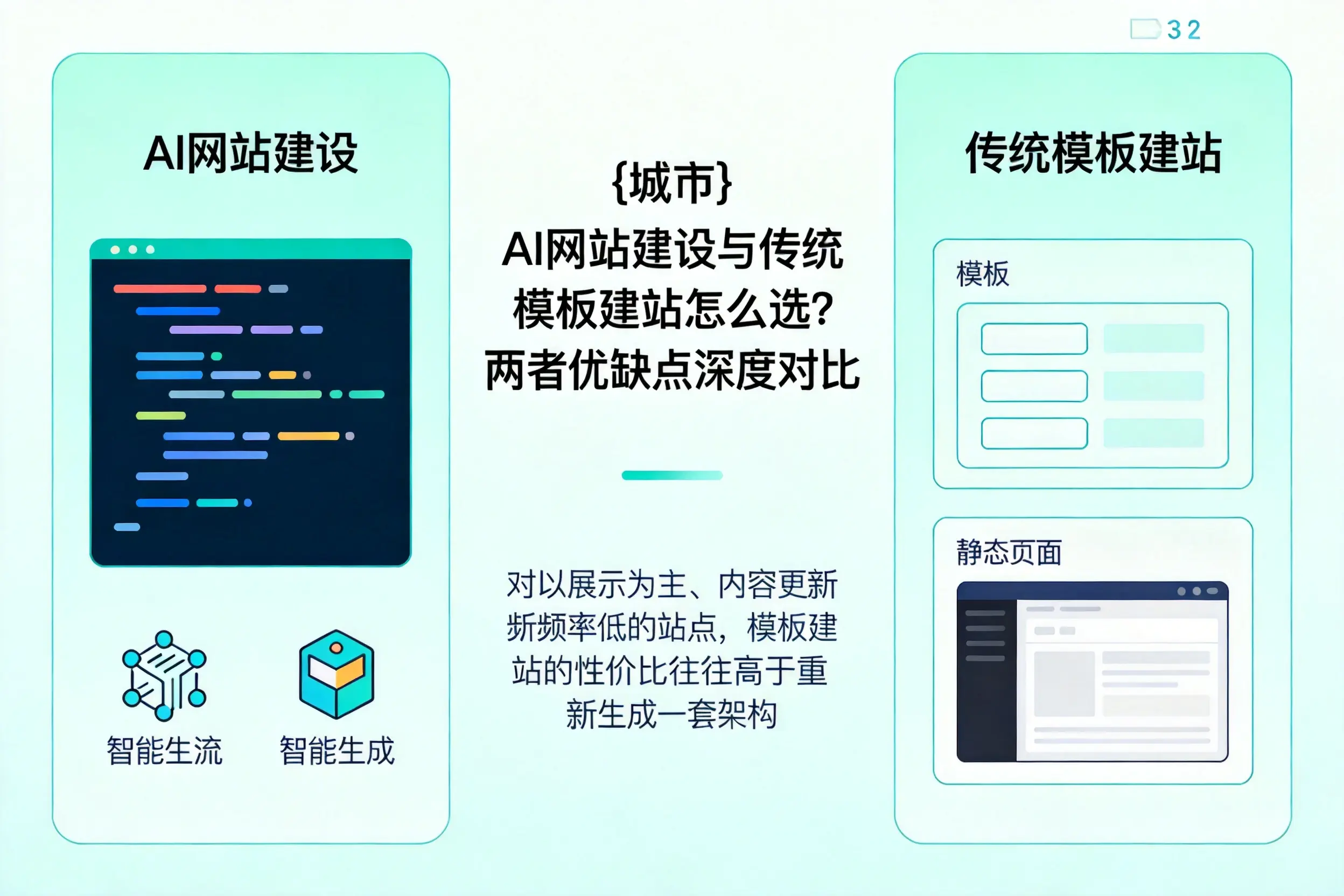 吴忠AI网站建设与传统模板建站怎么选?两者优缺点深度对比
