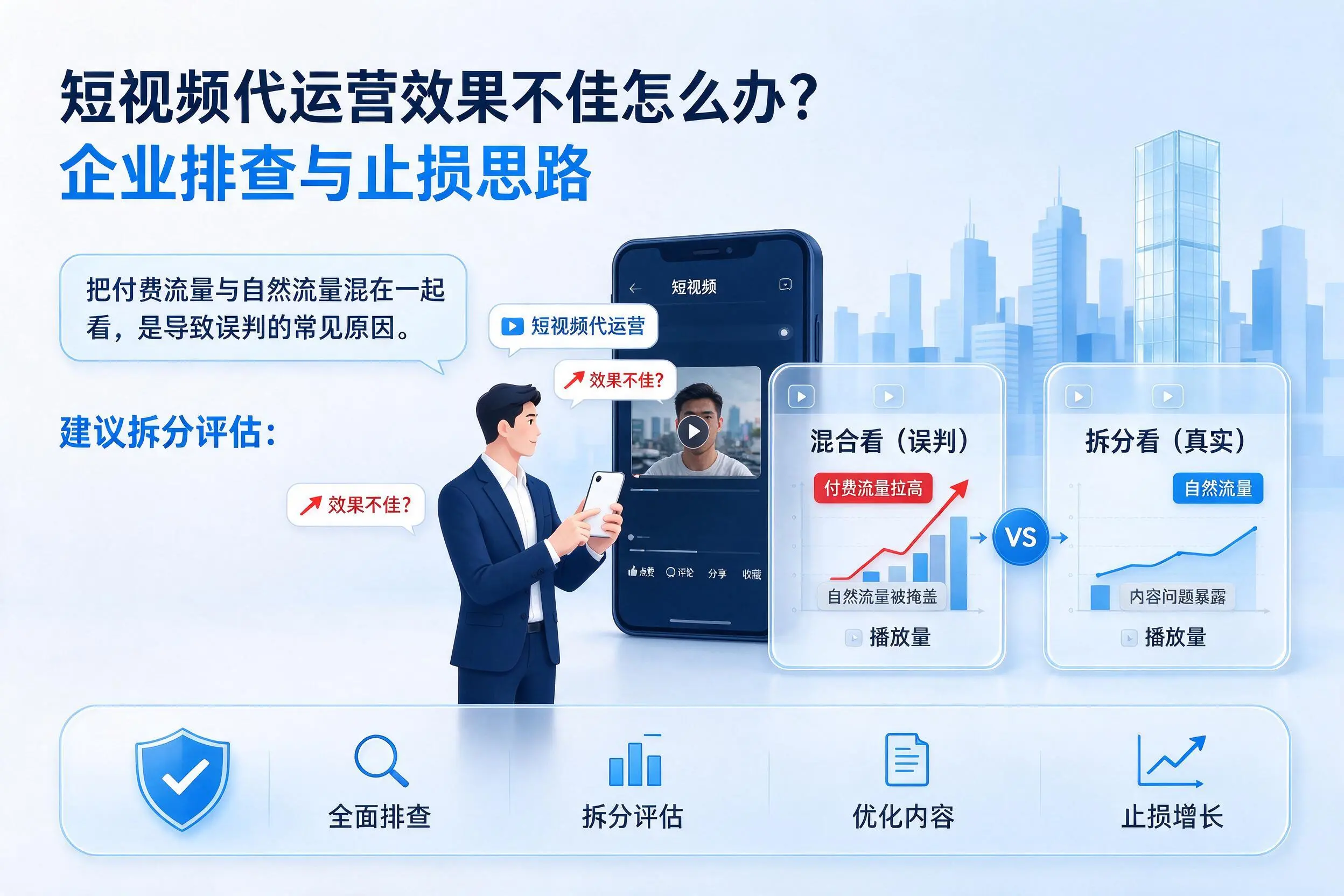 短视频代运营效果不佳怎么办？吴忠企业排查与止损思路