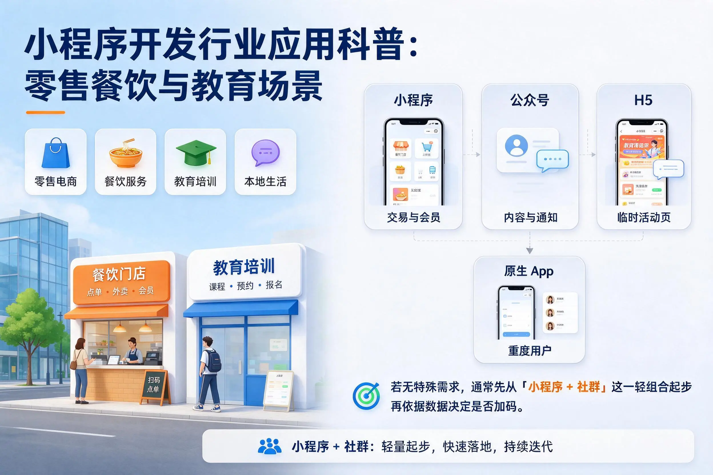吴忠小程序开发行业应用科普：零售餐饮与教育场景