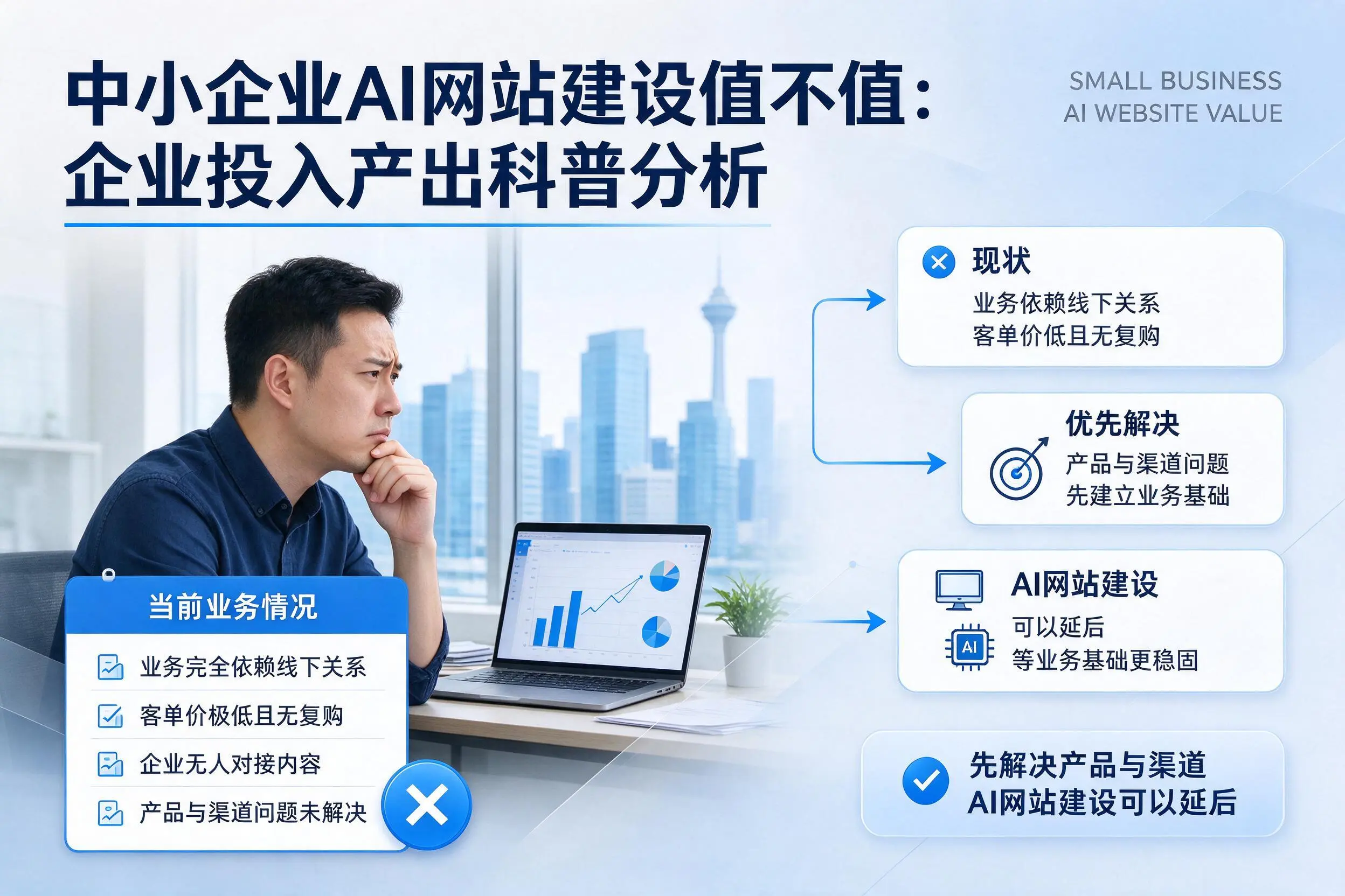 中小企业AI网站建设值不值:吴忠企业投入产出科普分析