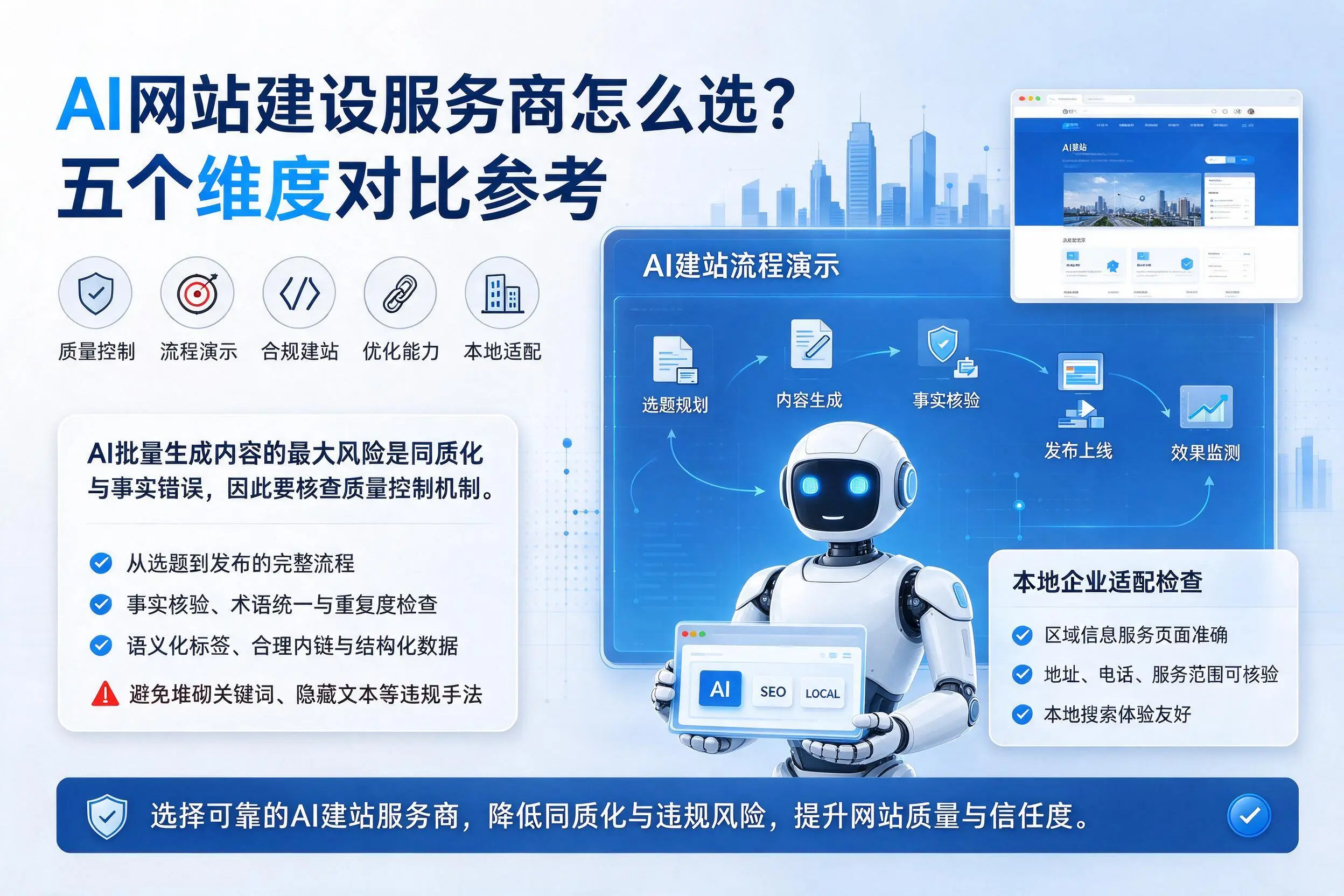 吴忠AI网站建设服务商怎么选?五个维度对比参考